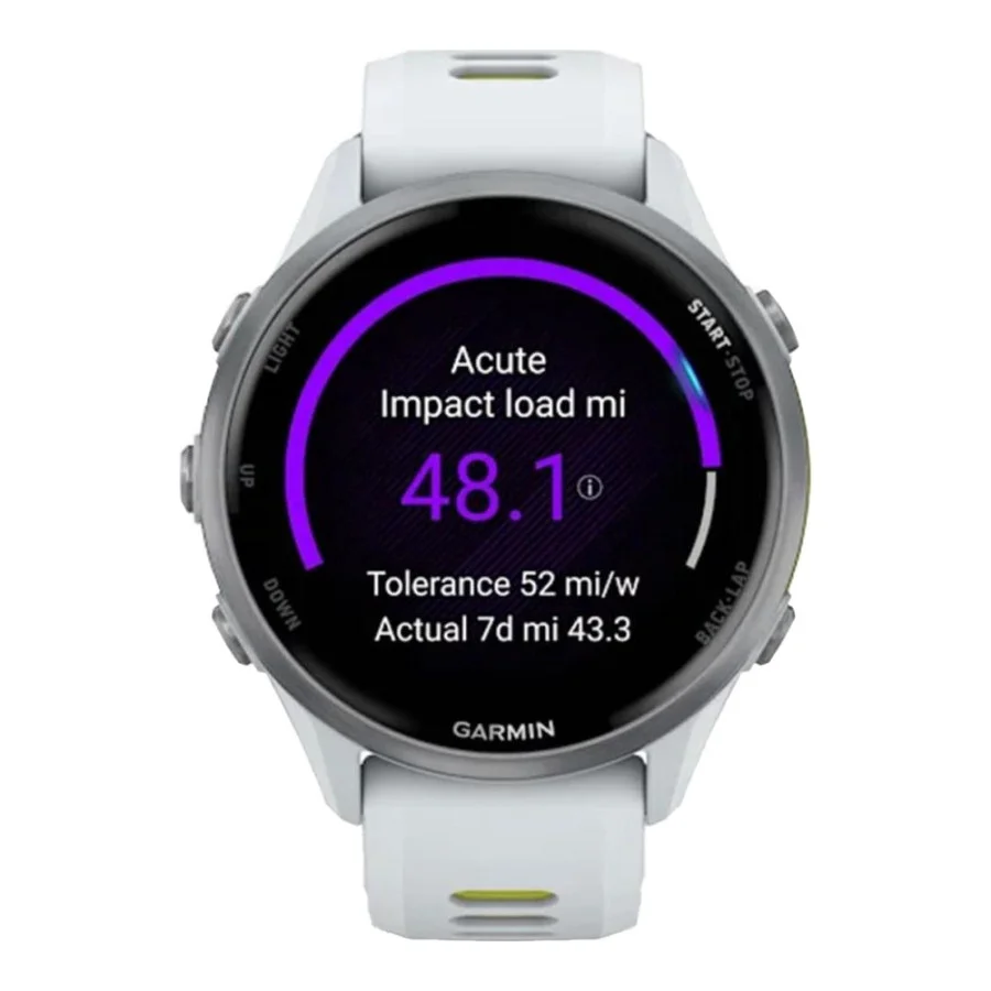 Garmin Forerunner 970 Titanium w. Whitestone Case and Whitestone/T. Amp Yellow Band (010-02969-01/11/61)