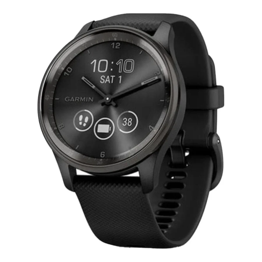 Garmin Vivomove Trend Slate S. Steel Bezel with Black Case and S. Band (010-02665-00)