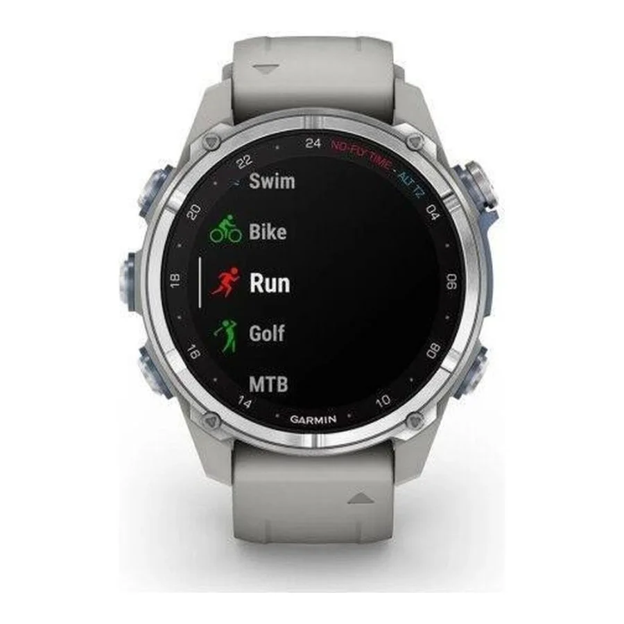 Garmin Descent Mk3 43 mm Stainless Steel with Fog Gray Silicone Band (010-02753-04/03)