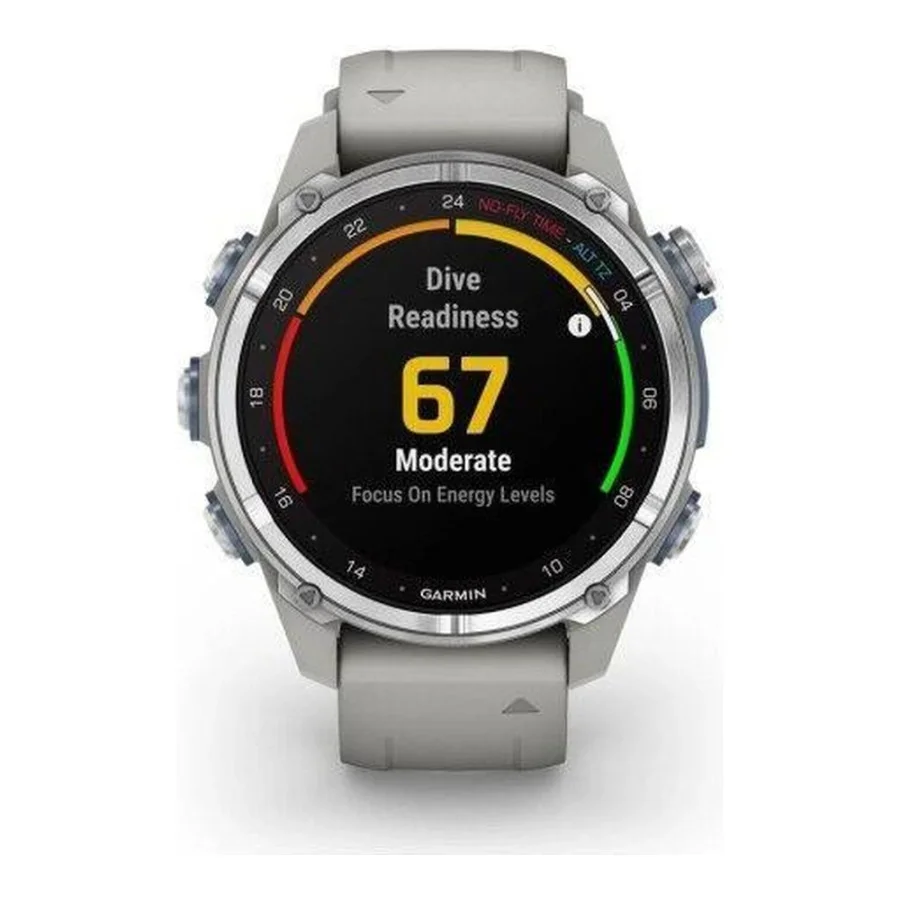Garmin Descent Mk3 43 mm Stainless Steel with Fog Gray Silicone Band (010-02753-04/03)