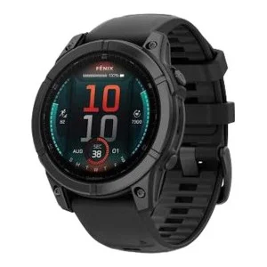 Garmin Fenix E 47mm AMOLED Slate Gray Steel with Black Silicone Band (010-03025-03/01)