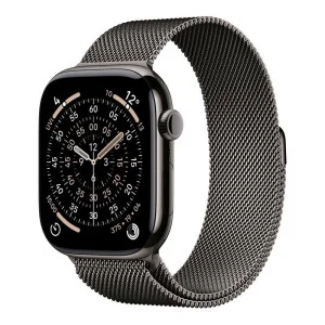 Apple Watch Series 11 GPS + Cellular 46mm Slate Tit. Case w. Slate Milanese Loop - M/L (MFD44)