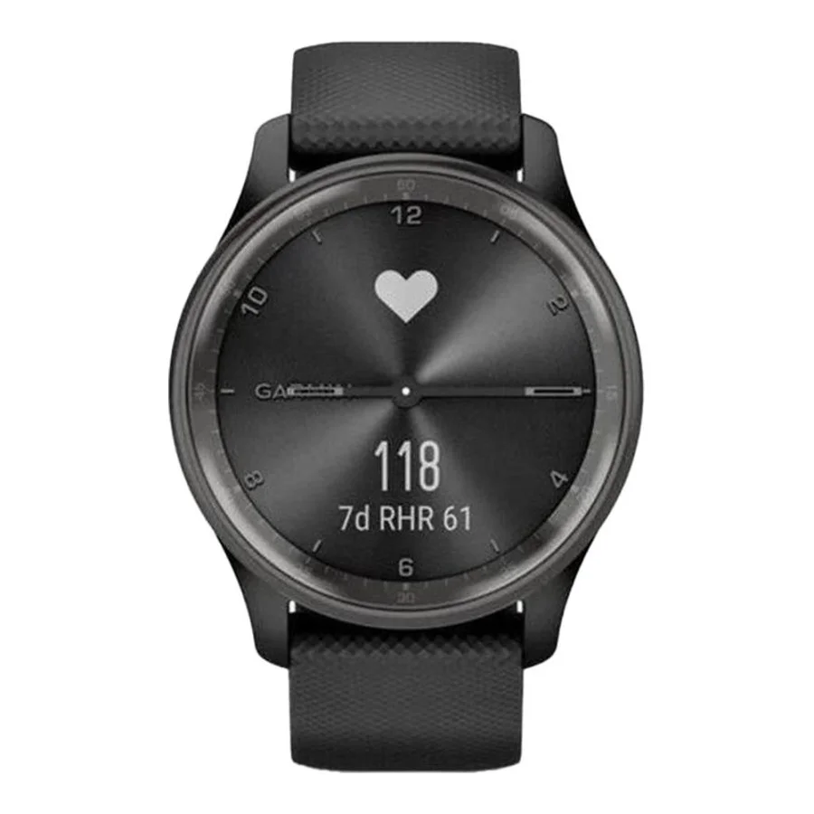 Garmin Vivomove Trend Slate S. Steel Bezel with Black Case and S. Band (010-02665-00)