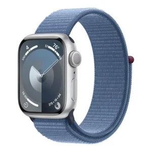 Apple Watch Series 9 GPS 41mm Silver Aluminum Case with Winter Blue Sport Loop (MR923)