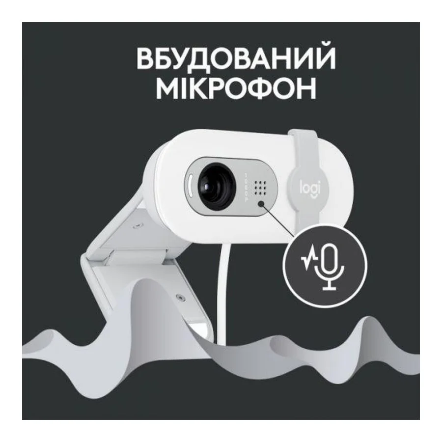 Logitech Brio 100 Full HD Webcam Off White (960-001617, 960-001618)