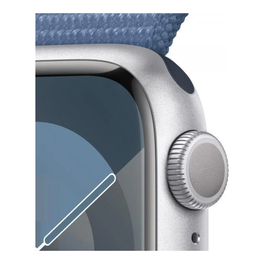 Apple Watch Series 9 GPS 41mm Silver Aluminum Case with Winter Blue Sport Loop (MR923)