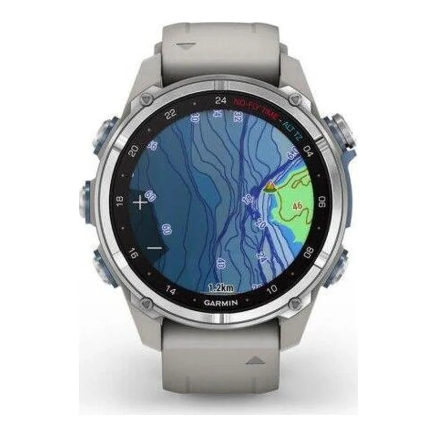 Garmin Descent Mk3 43 mm Stainless Steel with Fog Gray Silicone Band (010-02753-04/03)