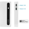 Power Bank 10000 mah with flashlight (white)