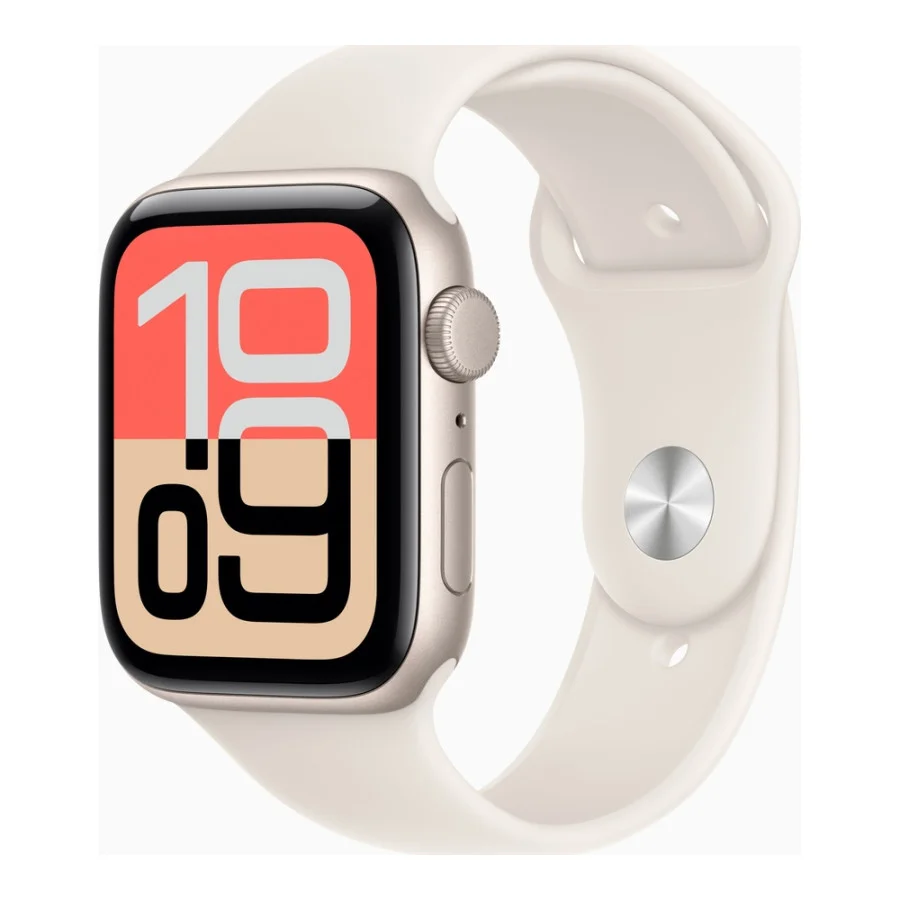 Apple Watch SE 3 GPS + Cellular 44mm Starlight Alu. Case w. Starlight S. Band - M/L (MEPF4)