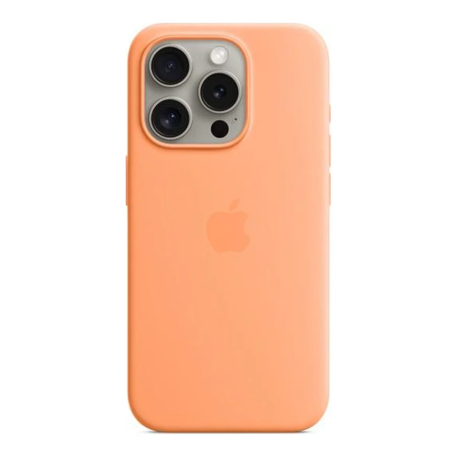Apple iPhone 15 Pro Silicone Case with MagSafe - Orange Sorbet (MT1H3) (OEM)