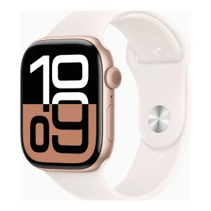 Apple Watch Series 10 GPS + Cellular 46mm Rose Gold Alu. Case w. Light Blush Sport Band - M/L (MWY73)