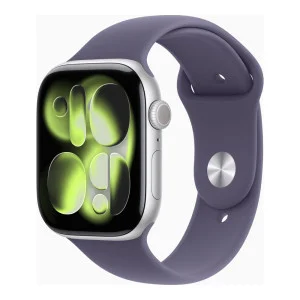 Apple Watch Series 11 GPS 46mm Silver Alu. Case w. Purple Fog S. Band - S/M (MEV94)