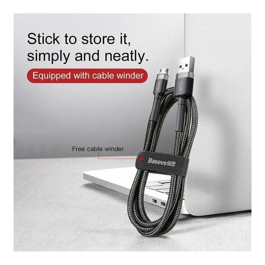 Baseus USB Cabel to microUSB Cafule 1m Grey/Black (CAMKLF-BG1)