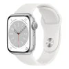 Apple Watch Series 8 GPS 45mm Silver Aluminum Case with White S. Band - M/L (MP6N3, MP6Q3)