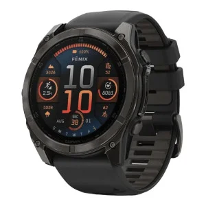 Garmin Fenix 8 51mm AMOLED Sapphire Carbon Gray DLC Titanium w. Black/Pebble Gray S. Band (010-02905-20/21/63)