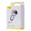 Baseus Digital Display Dual USB Car Charger Silver (CCBX-0S)