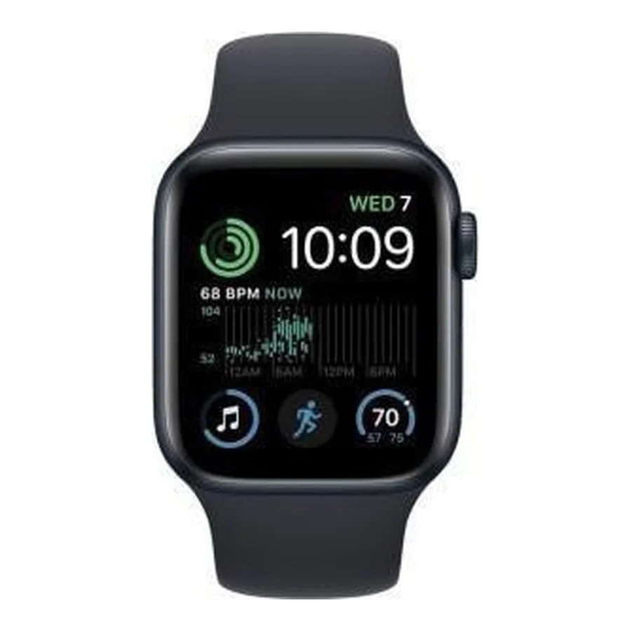 Apple Watch SE 2 GPS 44mm Midnight Aluminum Case with Midnight Sport Band (MNK03)
