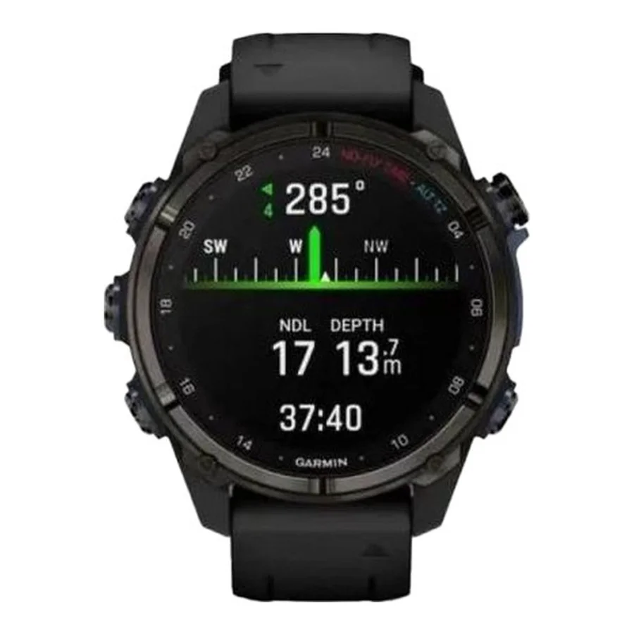 Garmin Descent Mk3i – 43 mm Carbon Gray DLC Titanium w. Black Silicone Band (010-02753-10/11)