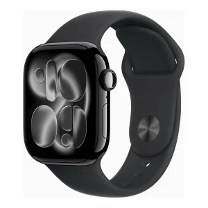 Apple Watch Series 11 GPS 42mm Jet Black Alu. Case w. Black S. Band - M/L (MEQU4)