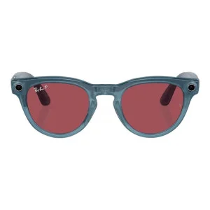 Ray-Ban Meta Headliner Shiny Jeans Frame/Dusty Red Lenses (RW4009 66985Q 50-23)