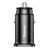 Baseus USB Car Charger Square Metal Quick Charger 3.0 2xUSB 30W Black (CCALL-DS01)