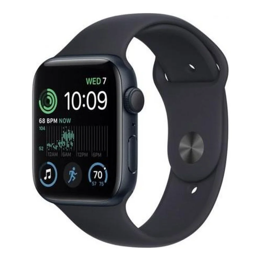 Apple Watch SE 2 GPS 44mm Midnight Aluminium Case with Midnight Sport Band M/L (MRE93)