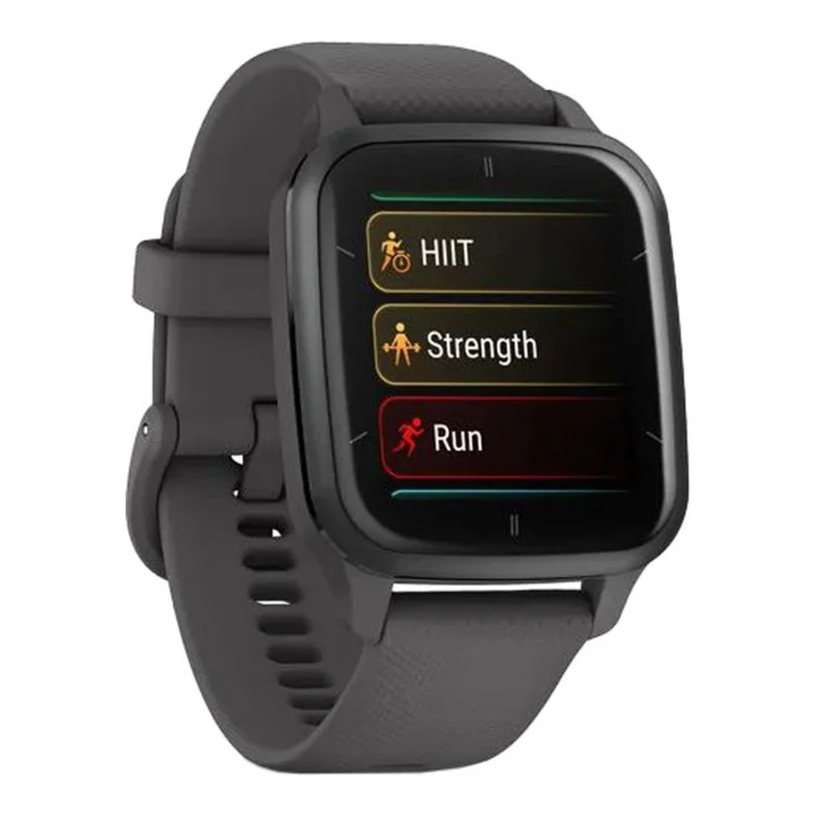 Garmin Venu Sq 2 Slate Aluminum Bezel with Shadow Gray Case and Silicone Band (010-02701-00/10)