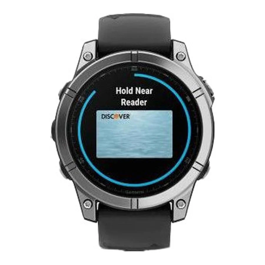 Garmin Fenix E 47mm AMOLED Stainless Steel with Black Silicone Band (010-03025-02/00)