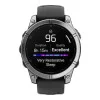 Garmin Fenix E 47mm AMOLED Stainless Steel with Black Silicone Band (010-03025-02/00)