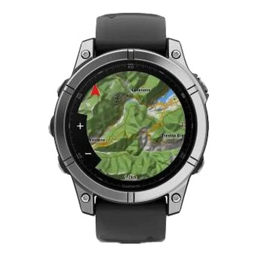 Garmin Fenix E 47mm AMOLED Stainless Steel with Black Silicone Band (010-03025-02/00)