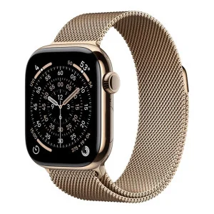 Apple Watch Series 11 GPS + Cellular 42mm Gold Tit. Case w. Gold Milanese Loop (MF8Y4)