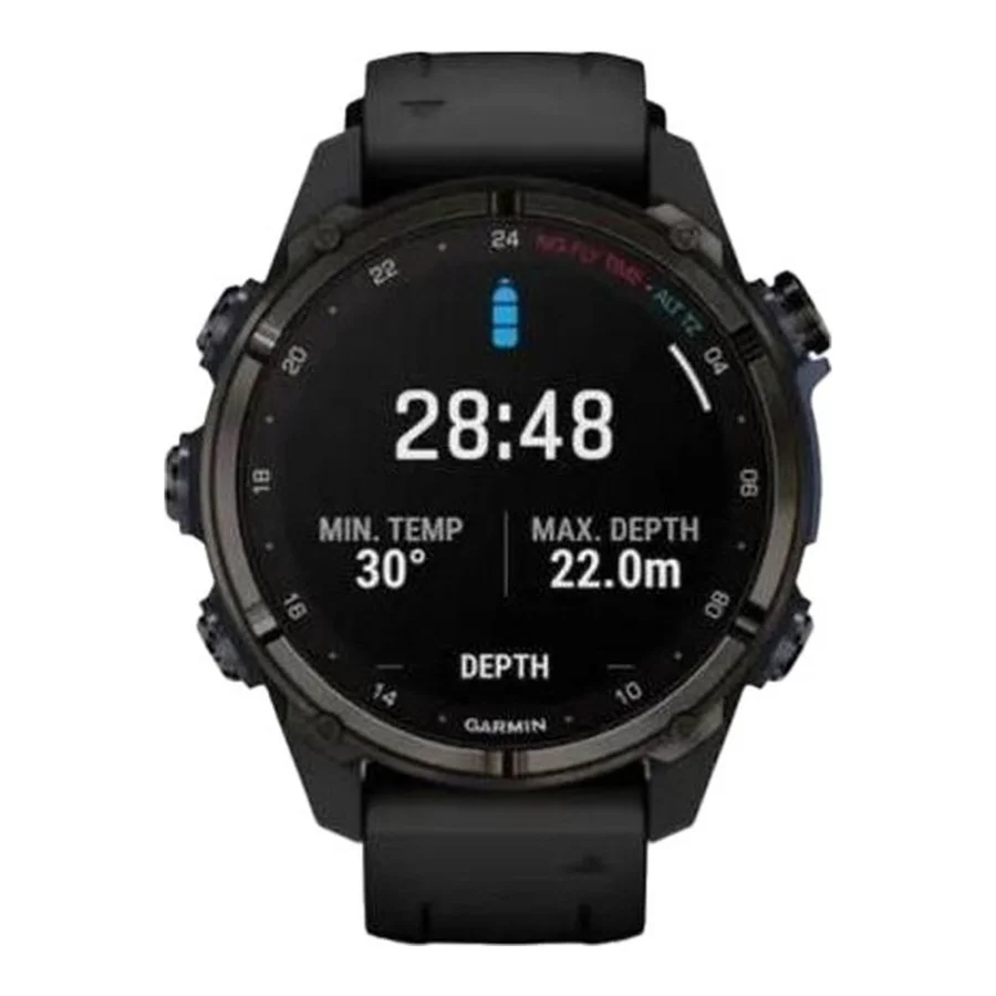 Garmin Descent Mk3i – 43 mm Carbon Gray DLC Titanium w. Black Silicone Band (010-02753-10/11)
