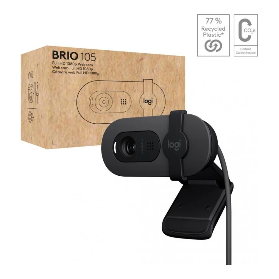 Logitech Brio 105 Full HD 1080p Graphite (960-001592, 960-001590)