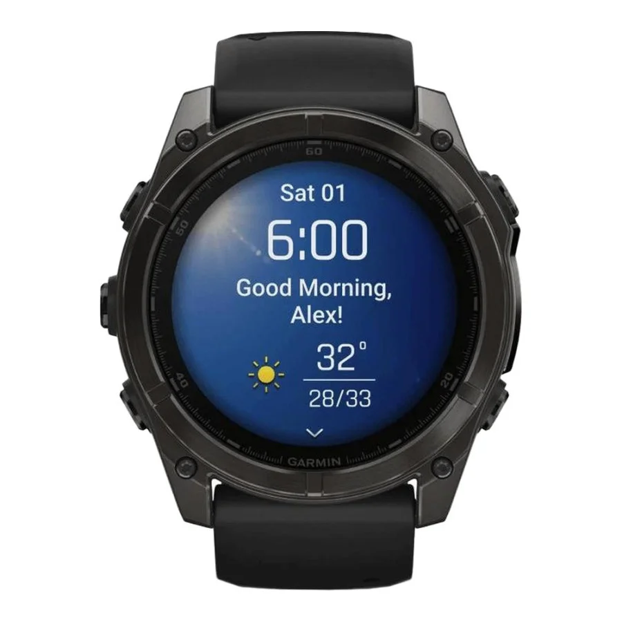 Garmin Fenix 8 51mm AMOLED Sapphire Carbon Gray DLC Titanium w. Black/Pebble Gray S. Band (010-02905-20/21/63)
