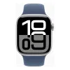 Apple Watch Series 10 GPS 42mm Silver Alu. Case w. Denim Sport Band - S/M (MWWA3)