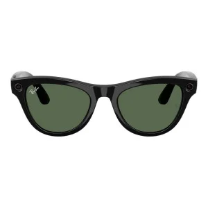 Ray-Ban | Meta Skyler [Gen 2] Standard Shiny Black Frame / G-15 Green Lenses (RW4014 601/71 52-20)