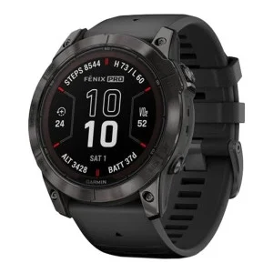 Garmin Fenix 7X Pro Sapphire Solar Carbon G. DLC Tit. with Black Band (010-02778-10/11/54)