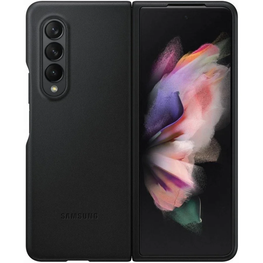 Samsung Galaxy Fold 3 Leather Cover Black (EF-VF926LBEGRU)