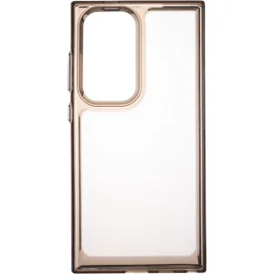 Чохол Silicon Space Case (з боковою кнопкою) для Samsung S24 Ultra (Transparent/Black)