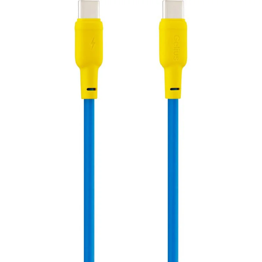 Кабель USB Gelius Full Silicon GP-UCN001CC Type-C/Type-C (Yellow/Blue)