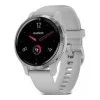 Garmin Venu 2S Silver Stainless Steel Bezel with Mist Gray Case and Silicone Band (010-02429-12/02)