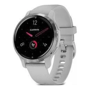 Garmin Venu 2S Silver Stainless Steel Bezel with Mist Gray Case and Silicone Band (010-02429-12/02)