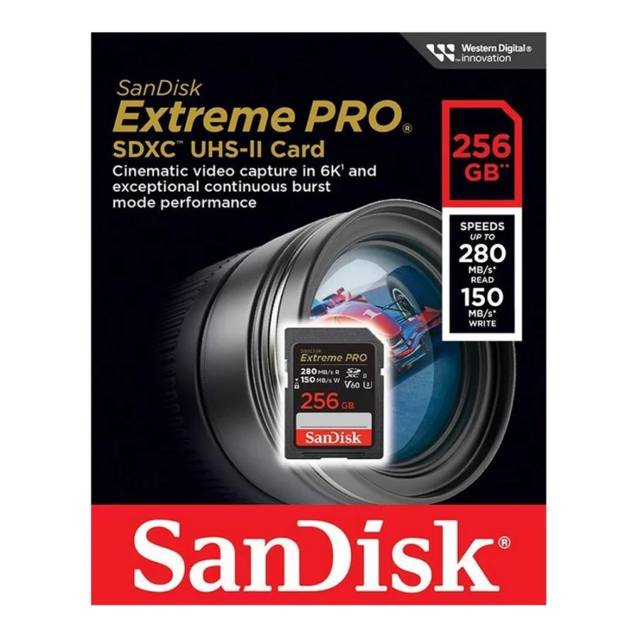 SanDisk 256 GB SDXC Extreme Pro UHS-II U3 V60 Class 10 (SDSDXEP-256G-GN4IN)