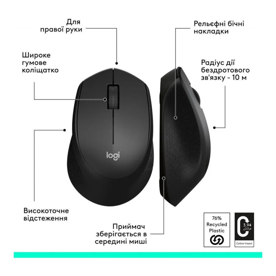 Logitech M280 Wireless Mouse Black (910-004291, 910-004287)