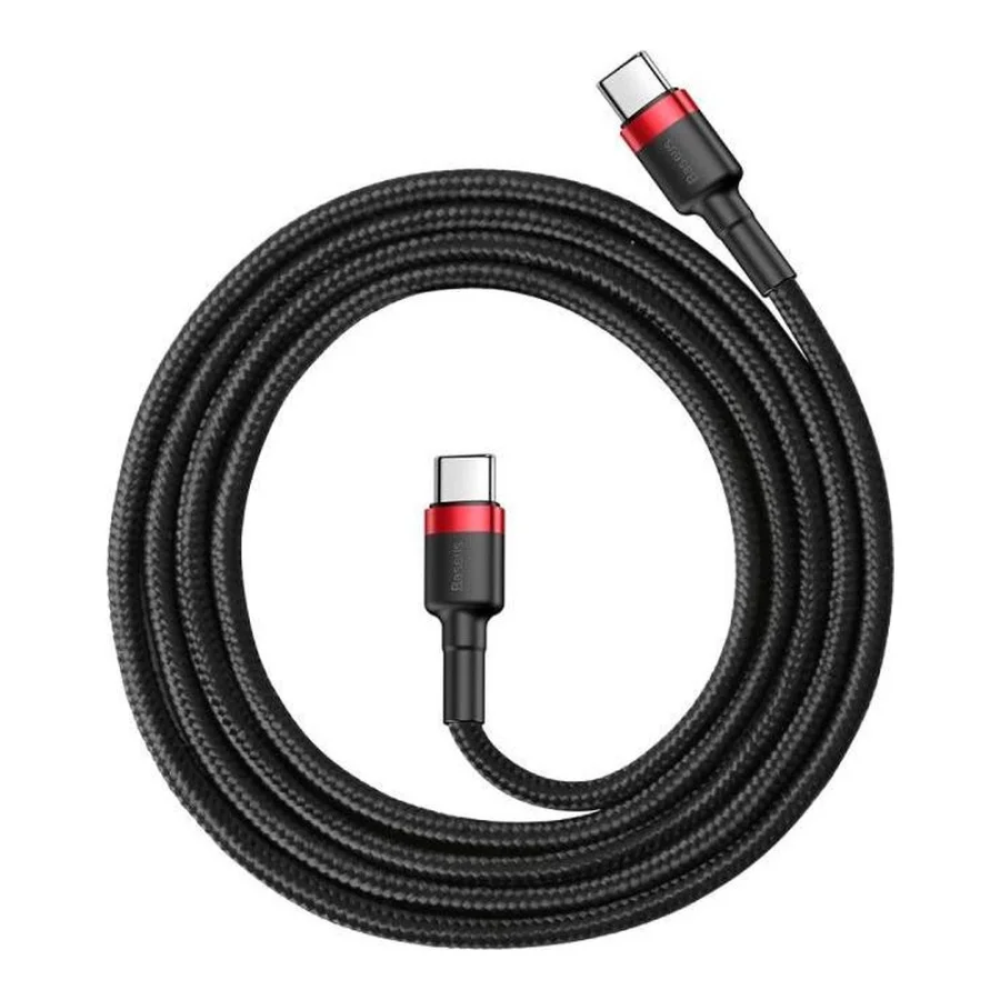 Baseus Cafule Series Type-C PD2.0 60W Flash charge Cable 20V 3A 1m Red black (CATKLF-G91)
