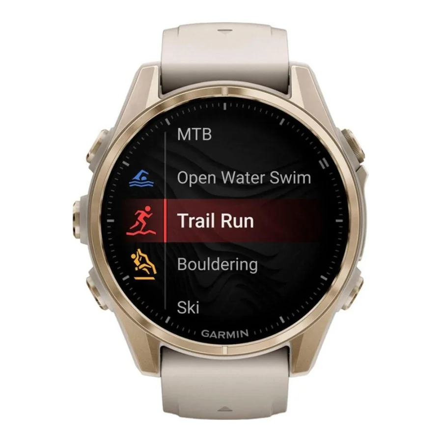 Garmin Fenix 8 43mm AMOLED Sapphire Soft Gold w. Fog Gray/Dark Sandstone S. Band (010-02903-10/11/18)