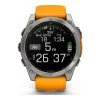 Garmin Fenix 8 51mm AMOLED Sapphire Titanium w. Spark Orange/Graphite Silicone Band (010-02905-10/11/53)