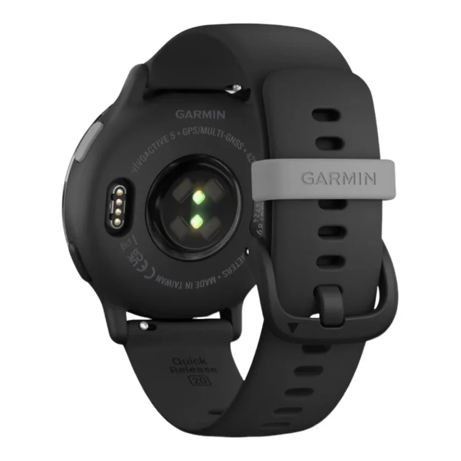 Garmin vivoactive 5 Slate Aluminum Bezel with Black Case and Silicone Band (010-02862-10/50)