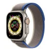 Apple Watch Ultra GPS + Cellular 49mm Titanium Case with Blue/Gray Trail Loop - S/M (MNHE3/MNHL3)