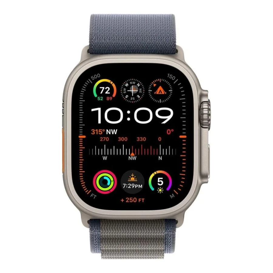 Apple Watch Ultra 2 GPS + Cellular 49mm Titanium Case with Blue Alpine Loop - Small (MREK3/MRFA3)